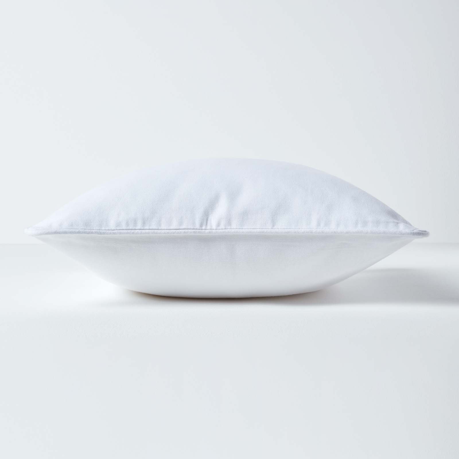 Homescapes Off White Cotton Plain Cushion Cover - 60 x 60 cm - Image 2