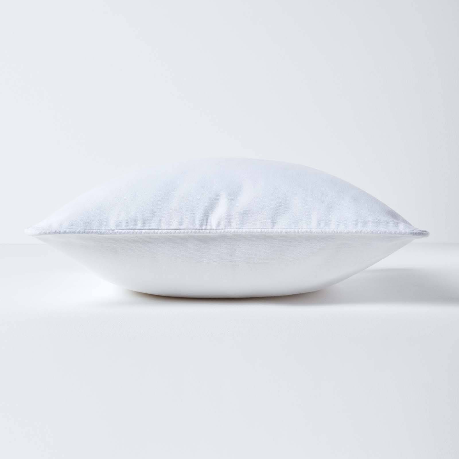 Homescapes Off White Cotton Plain Cushion Cover - 60 x 60 cm - Image 2