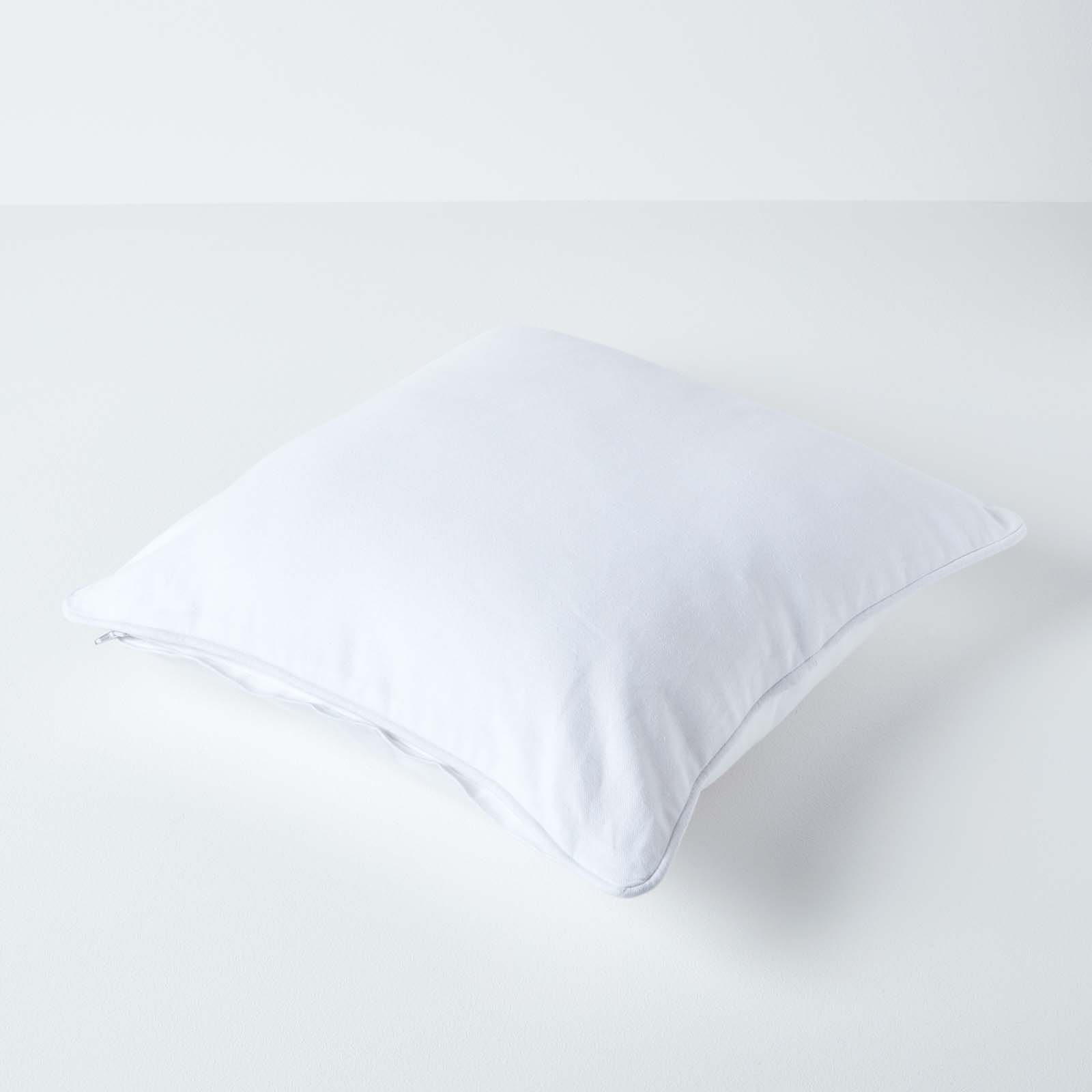 Homescapes Off White Cotton Plain Cushion Cover - 60 x 60 cm - Image 3