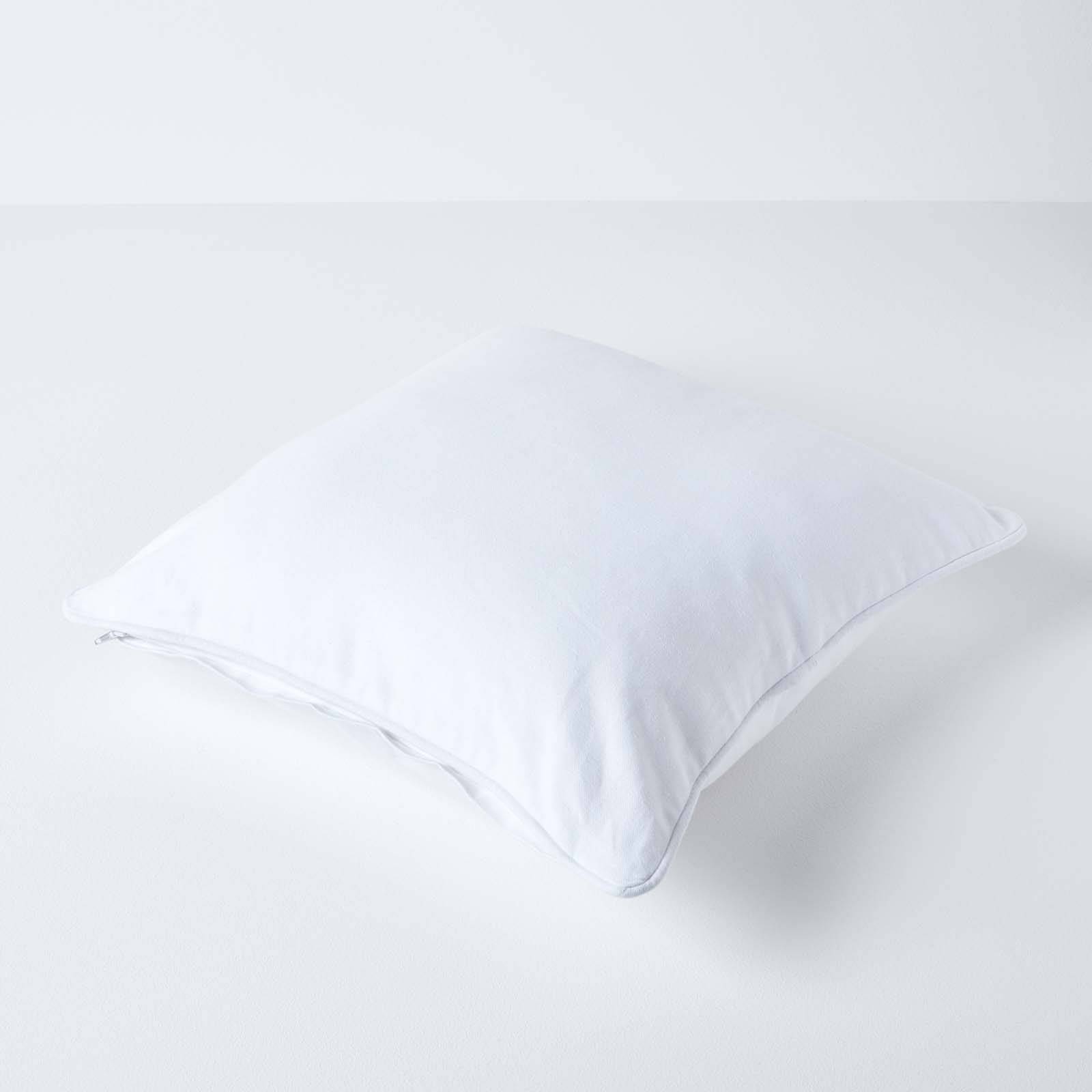 Homescapes Off White Cotton Plain Cushion Cover - 60 x 60 cm - Image 3