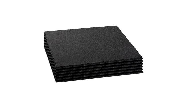 Argon Tableware Square Slate Placemats - Pack of 6