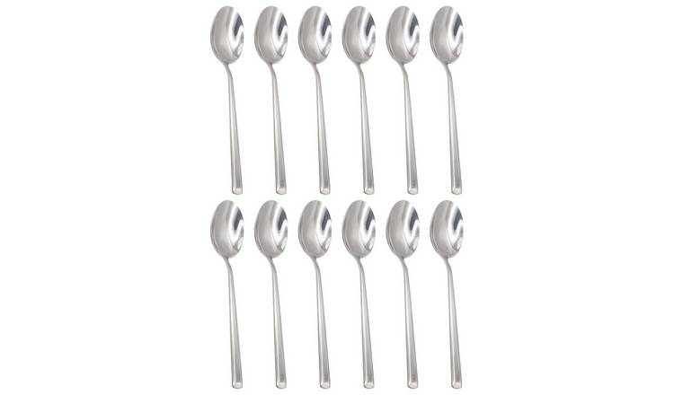 Argon Tableware Tondo Stainless Steel Dessert Spoons - Pack of 12