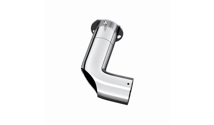 New Edge Blinds 28mm Chrome Room Darkening Corner Bracket Pair for Curtain Poles