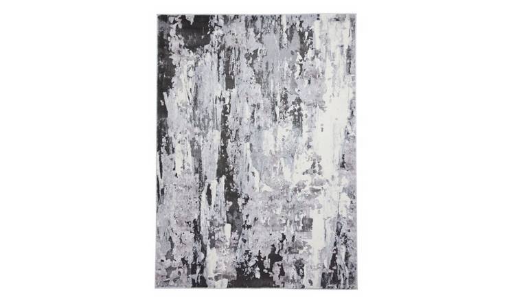 Mega Flooring Grey Modern Abstract Rug - 80 x 150cm