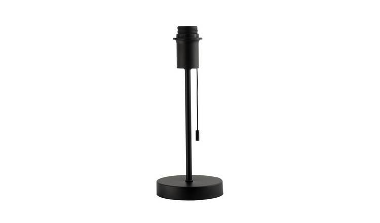 Happy Homewares Base in Matte Black with Pull Cord Switch Table Lamp - 13cm