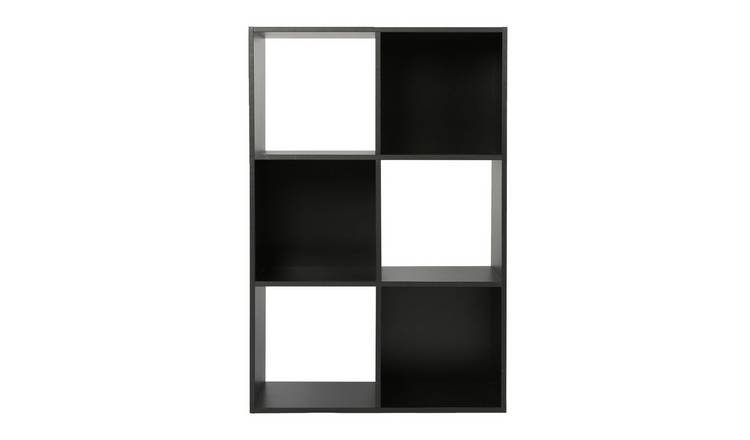 HomeGardenDirect Jane 3x2 Cube Bookcase - Black