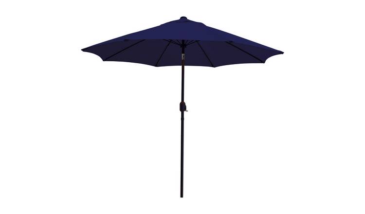 Garden Pride 2.7m Tilt Mechanism Parasol - Navy Blue