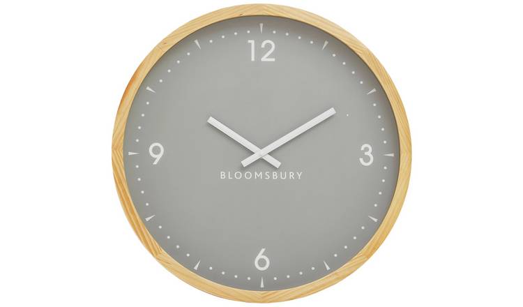 Orsina Vitus 50cm Dia Wall Clock - Grey and Oak