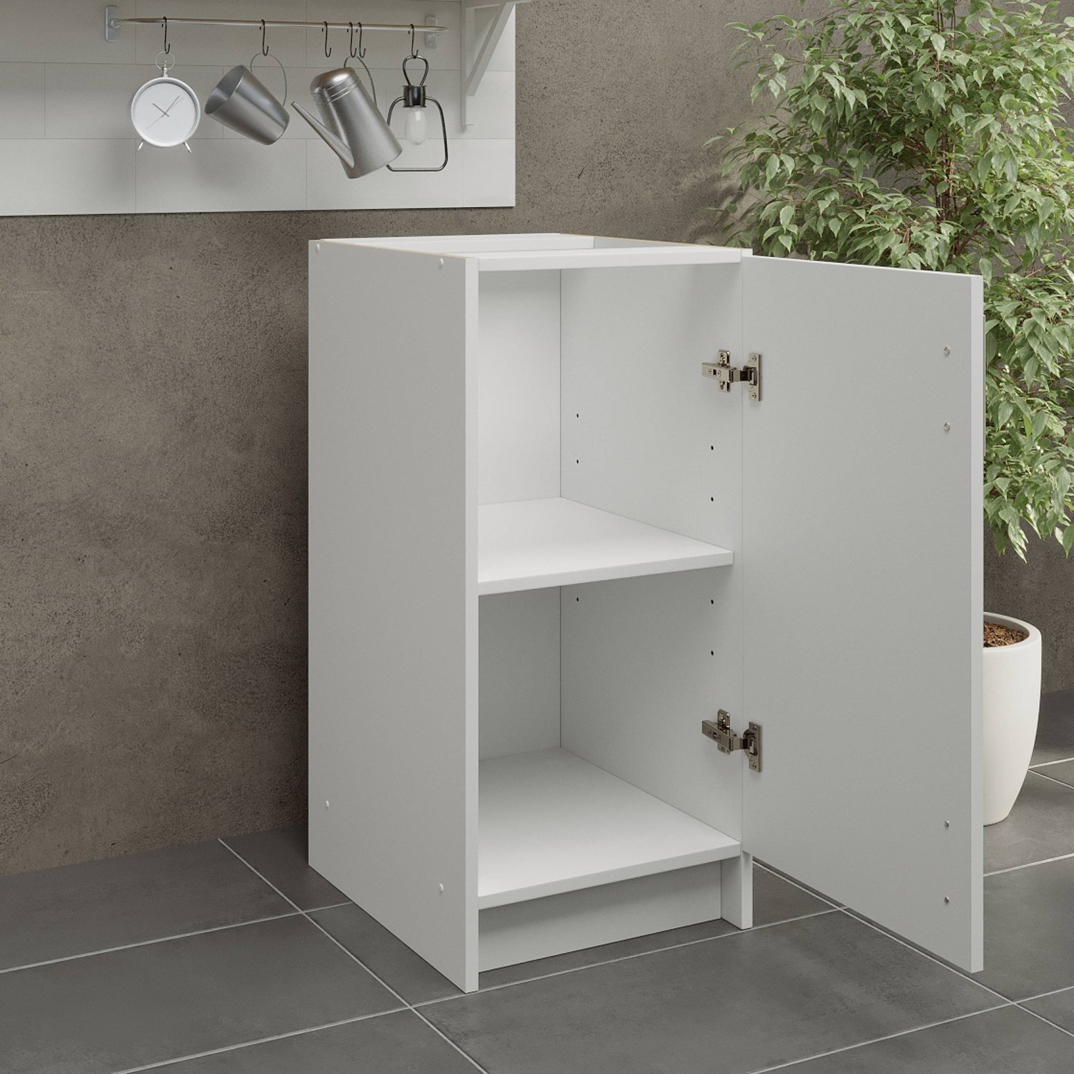 JD Greta 400mm Base Cabinet with 1 Door - White Matt - Image 2