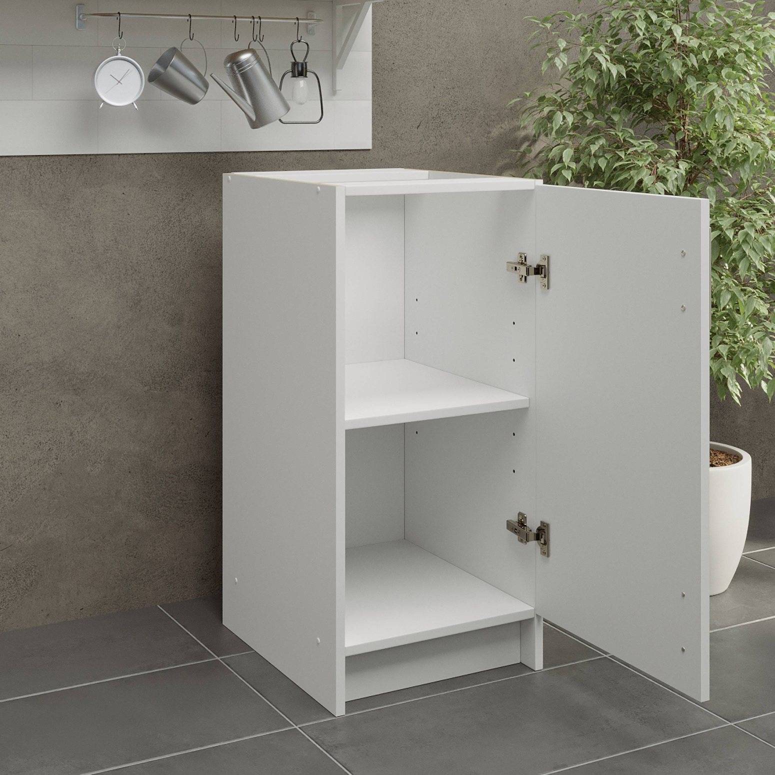 JD Greta 400mm Base Cabinet with 1 Door - White Matt - Image 2