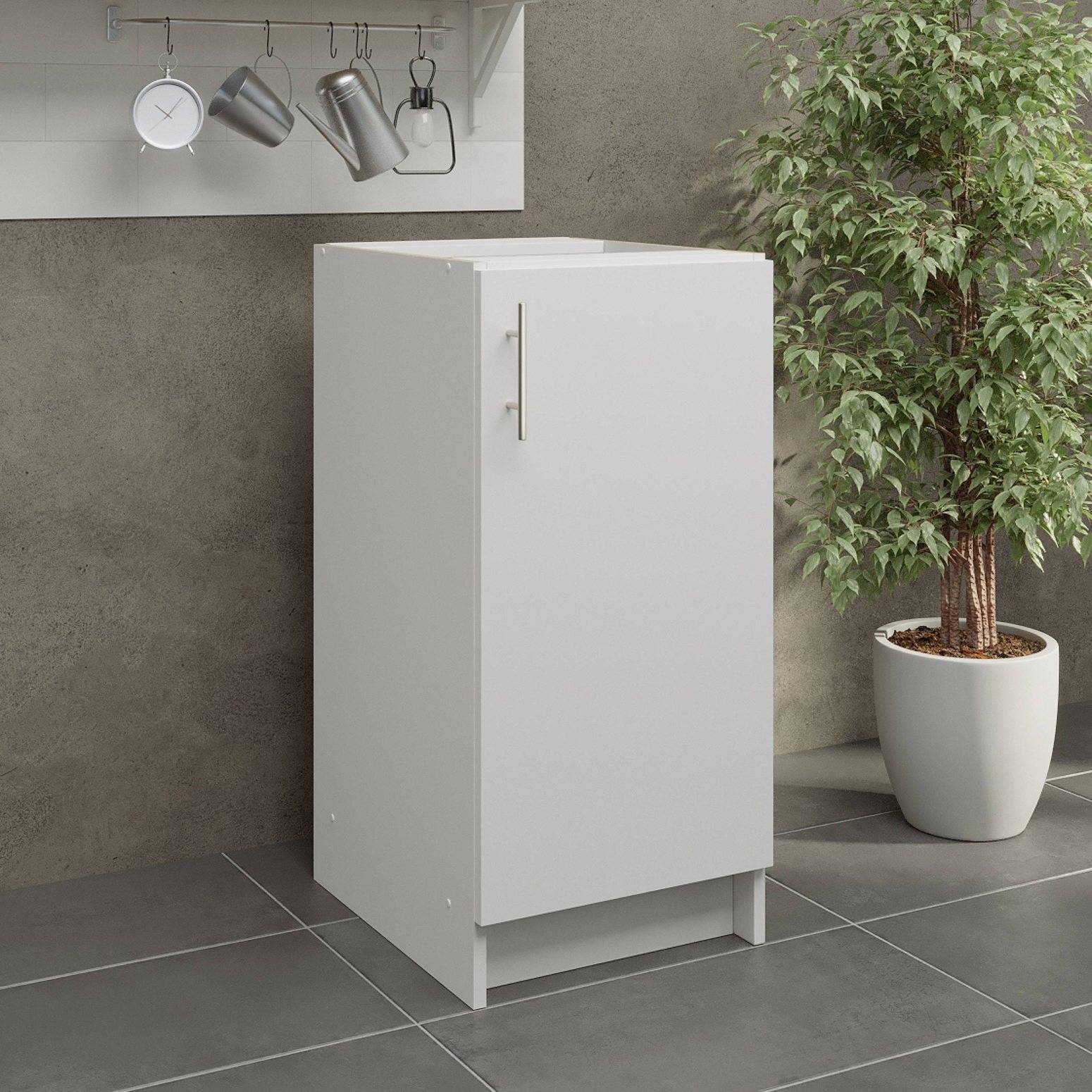 JD Greta 400mm Base Cabinet with 1 Door - White Matt - Image 3