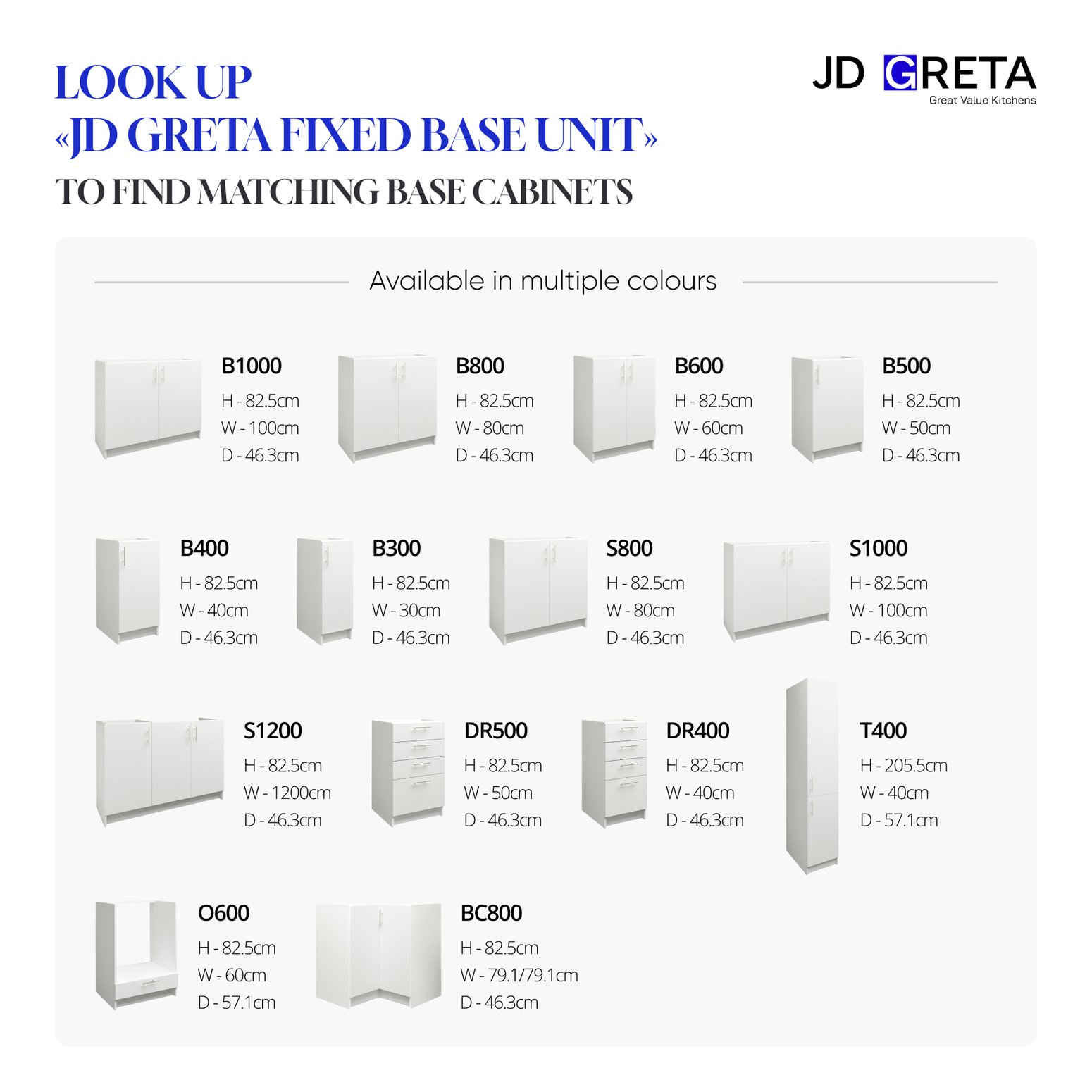 JD Greta 400mm Base Cabinet with 1 Door - White Matt - Image 4
