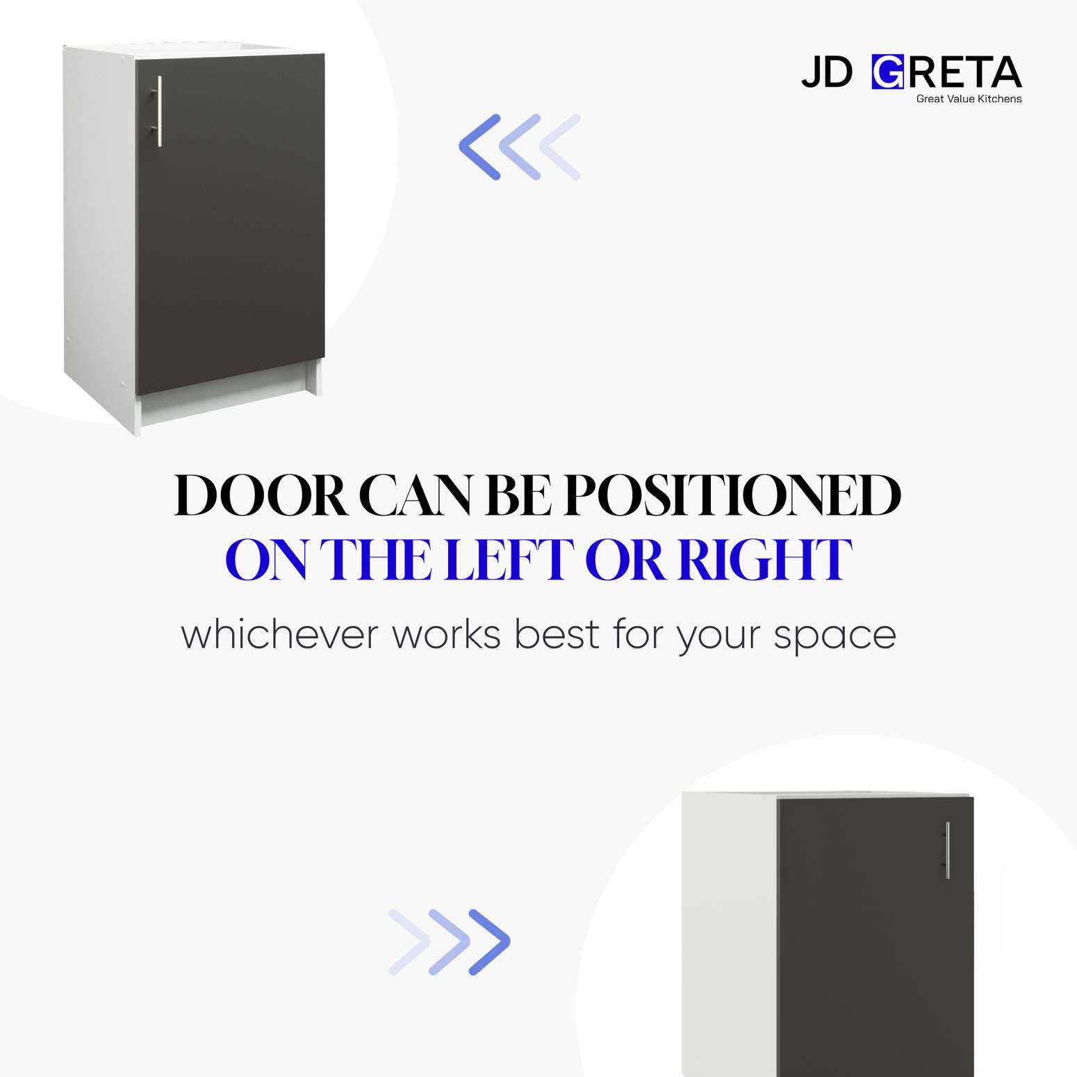 JD Greta 400mm Base Cabinet with 1 Door - White Matt - Image 6