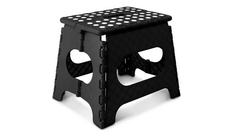Keplin 11 Inch Non-Slip Folding Step Stool - Black