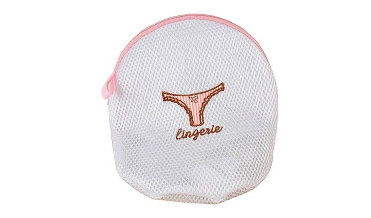 Haven Zippered Mesh Underwear Laundry Washing Bag - White