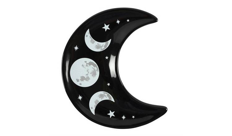 Hill Interiors Crescent Moon Trinket Dish - Black & White