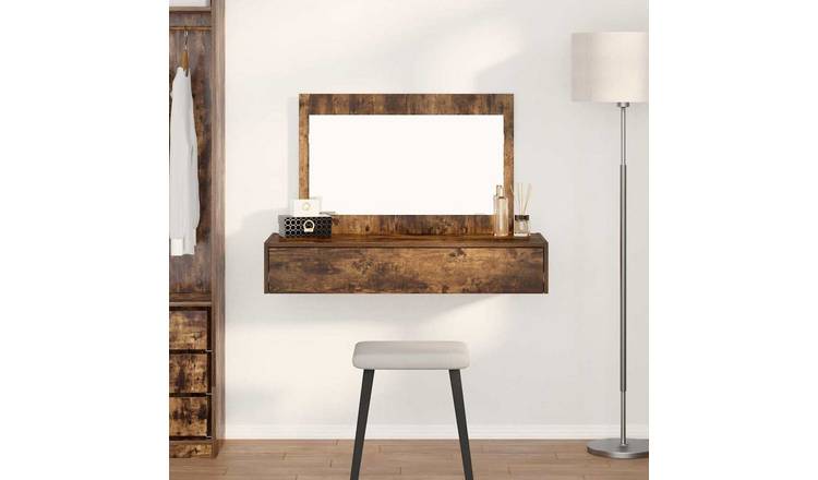 Walplus 1 Drawer Engineered Wood Dressing Table - Brown - 100 x 40 x 70 cm