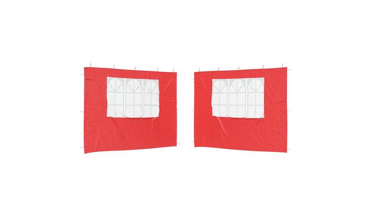 Walplus 300 x 195 cm PE Replacement Party Tent Sidewalls 2pcs - Red