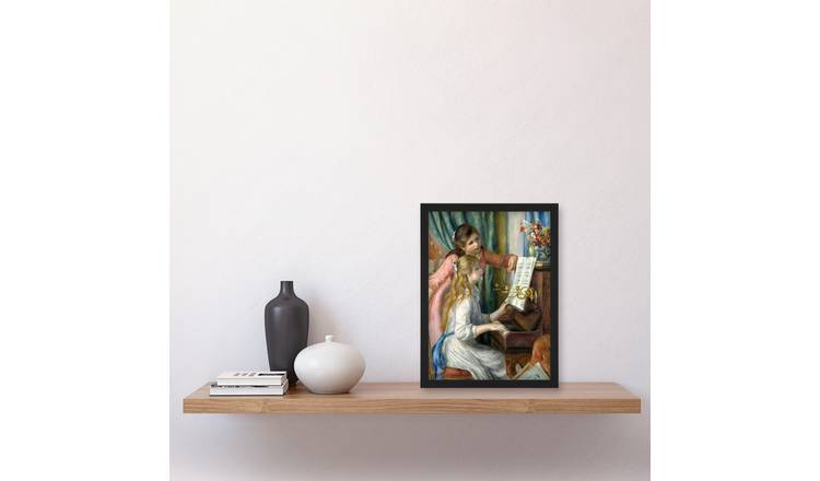 Pierre Auguste Renoir Two Young Girls At The Piano Framed Art Print - A4