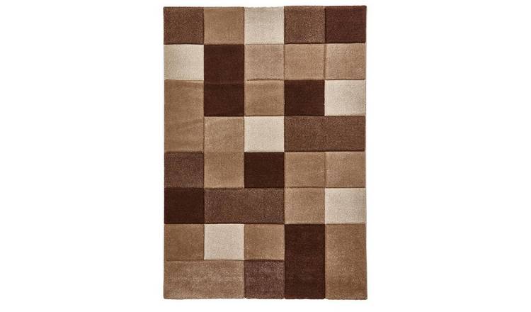 Mega Flooring Brown Handmade Geometric Rug - 120 x 170cm