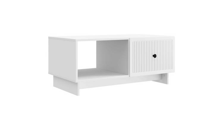 Walplus 2 Shelf Coffee Table - White - 90 x 50 x 40 cm