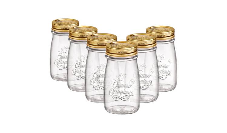 Bormioli Rocco Quattro Stagioni Glass Bottles with Lid - Set of 6