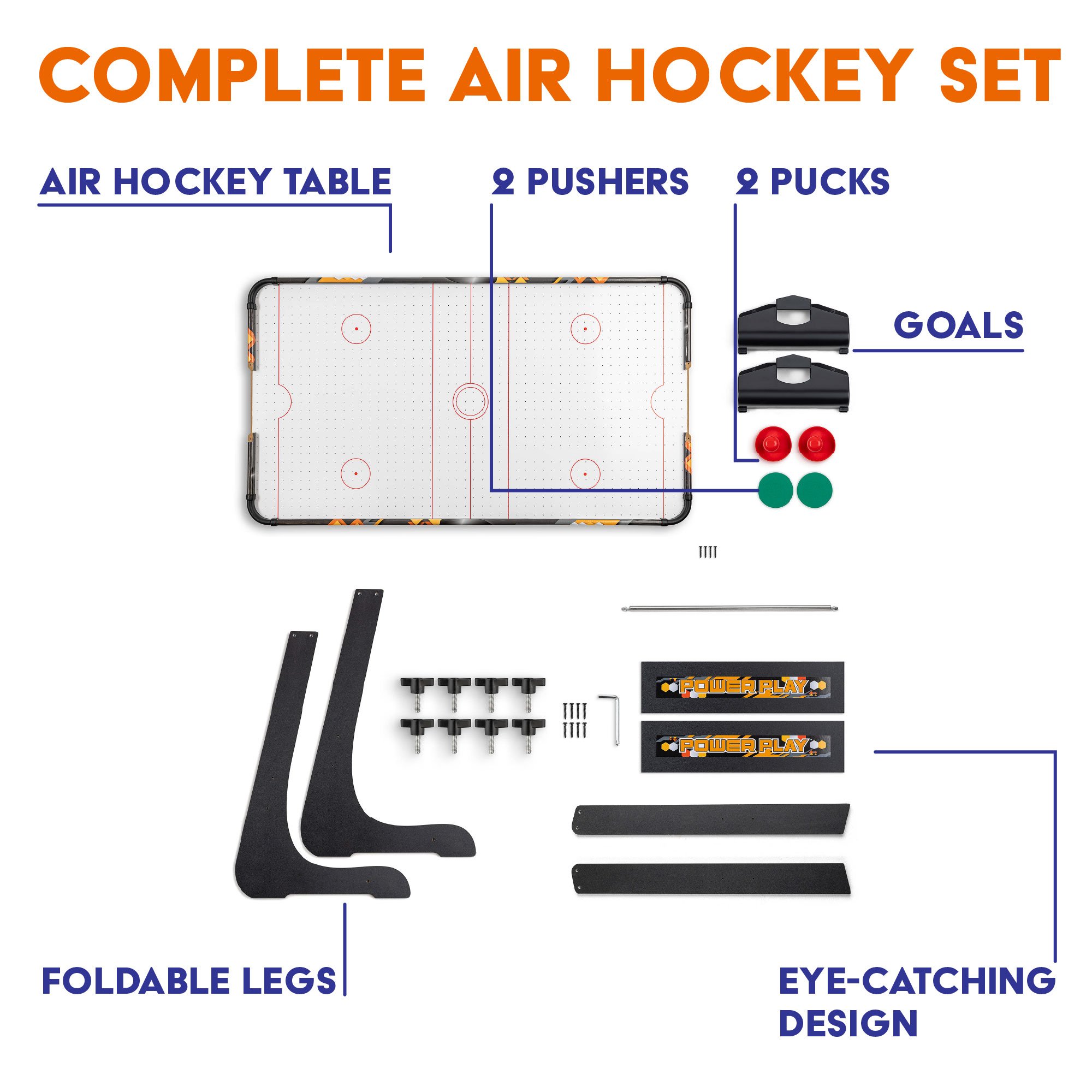 Powerplay Folding Air Hockey Table - 3ft - Image 5