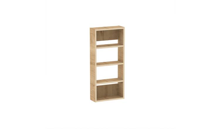 Decortie Rafina 4 Tier Wall Shelf Unit - Oak