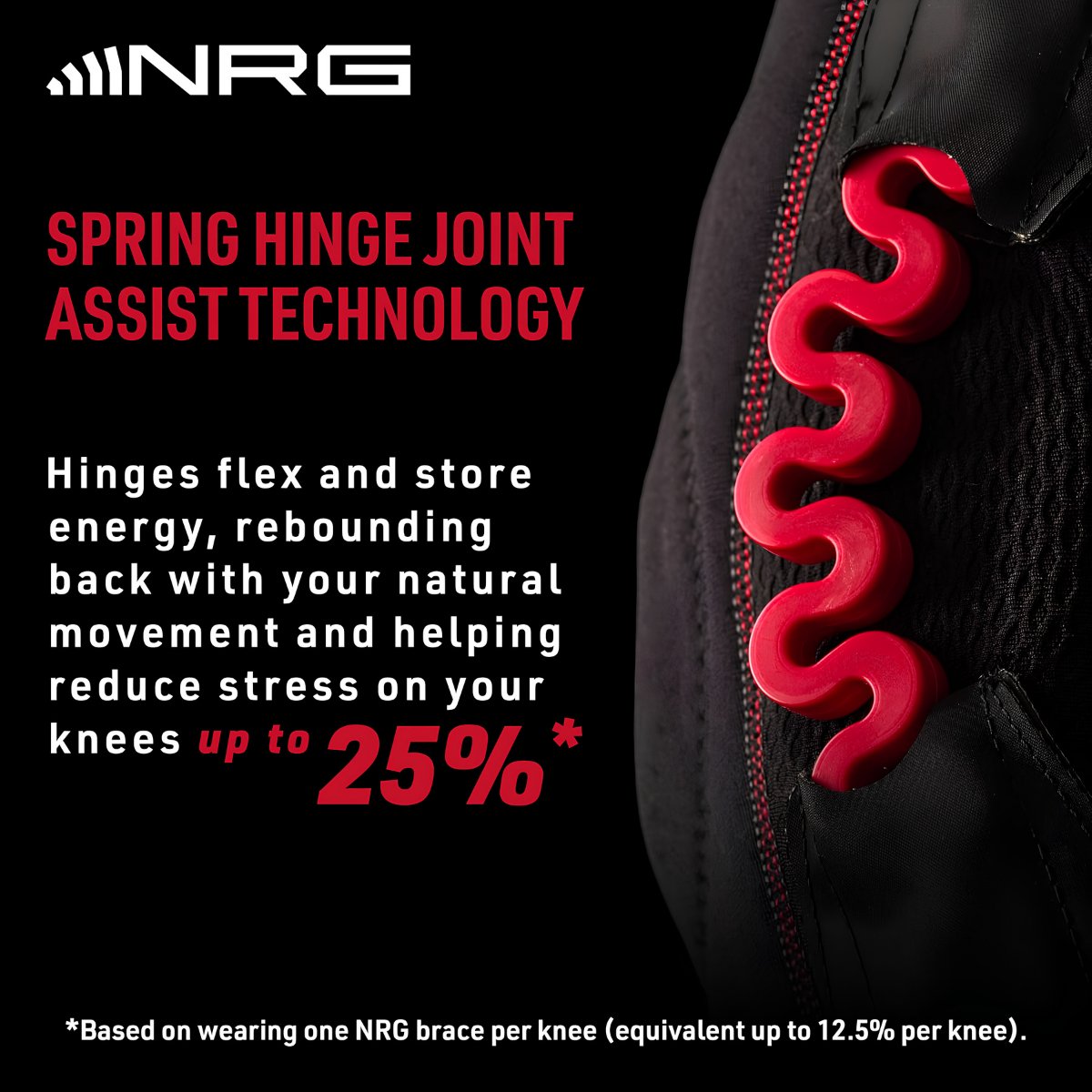 McDavid NRG Knee Brace with Spring Hinge - Xlarge - Image 2