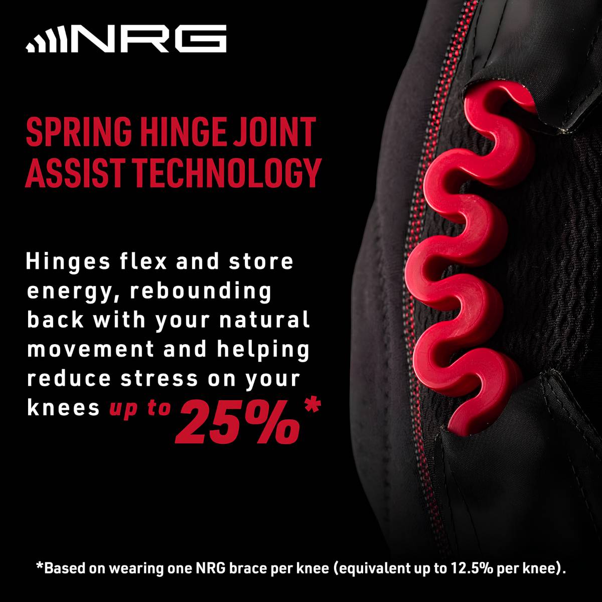 McDavid NRG Knee Brace with Spring Hinge - Xlarge - Image 2