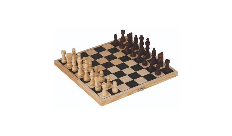 Goki Portable Wooden Chess Set Board Game