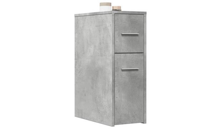 Walplus Engineered Wood Cupboard - Granite Grey - 22 x 44 x 61.5 cm
