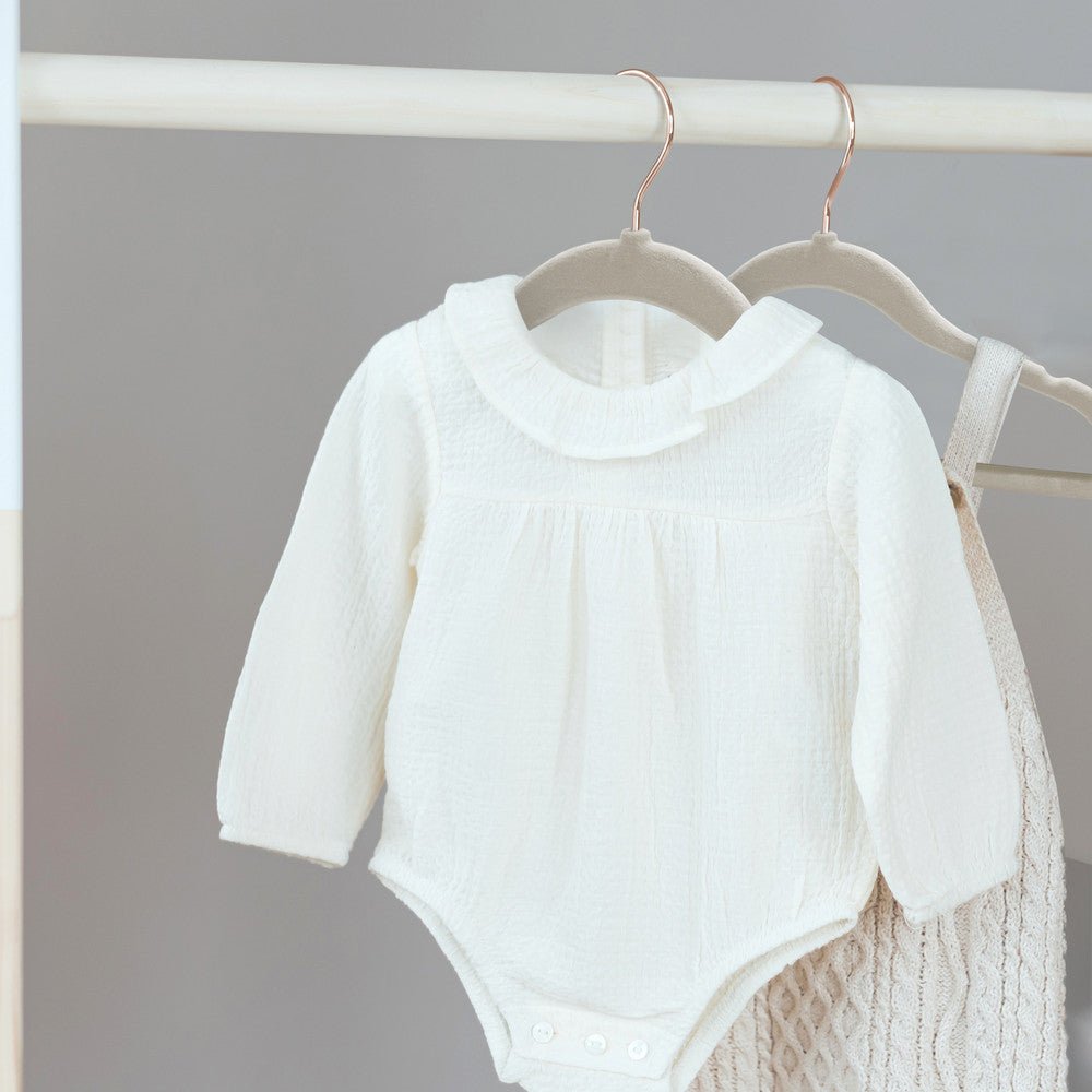 Kidoola Ivory & Rose Gold Children's Velvet Baby Hangers - Pack of 20 - Image 4