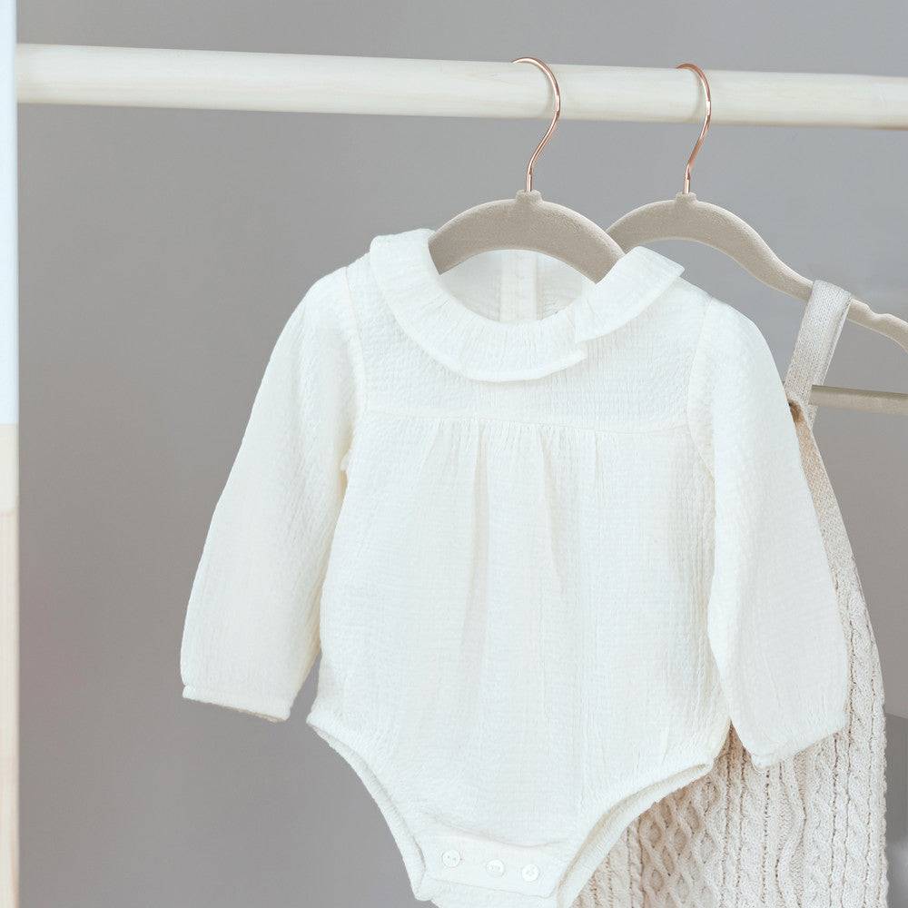 Kidoola Ivory & Rose Gold Children's Velvet Baby Hangers - Pack of 20 - Image 4