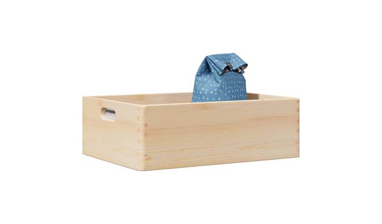 Walplus Wooden Box with Handles - 40 x 30 x 13 cm