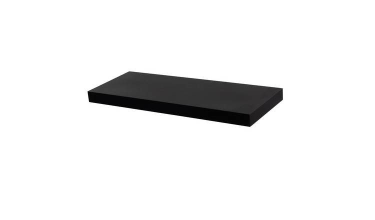 Harbour Housewares Modern Floating Wall Shelf - Black