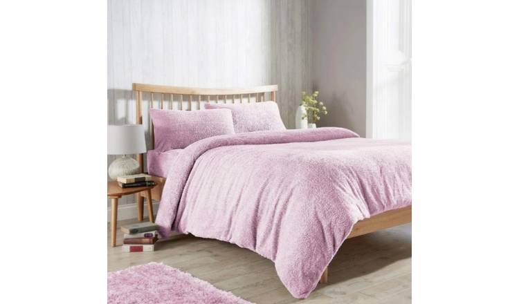 New Edge Blinds Original Teddy Blush Pink Duvet Set - Super King