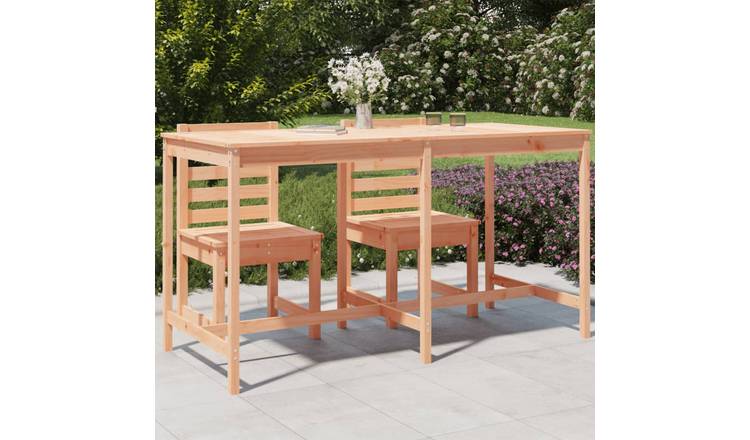 Walplus Douglas Wood Garden Table - Brown - 203.5 x 90 x 110 cm