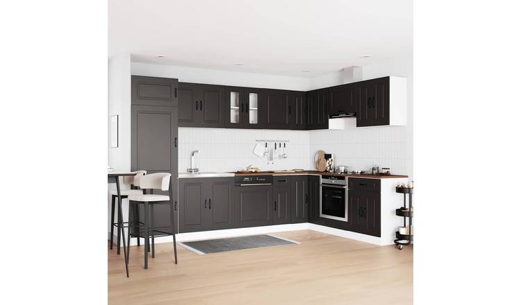 Walplus 2 Door Rectangular Storage Cabinet - Black - 80 x 46 x 81.5 cm