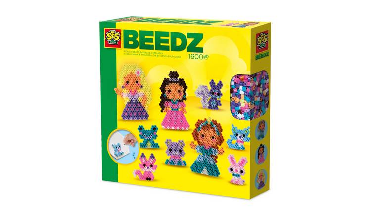 SES Creative Iron On Beads Princess Animals Craft Set - Age 5+