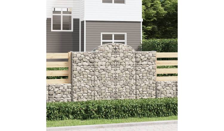 Walplus Galvanised Iron Gabion Basket - Silver 200 x 50 x 140/ V2 - 160 cm