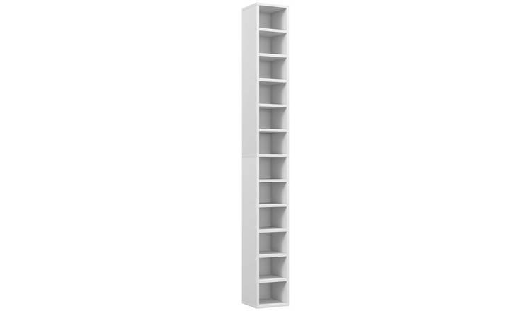 HOMCOM CD Storage Tower 12 Tiers - White