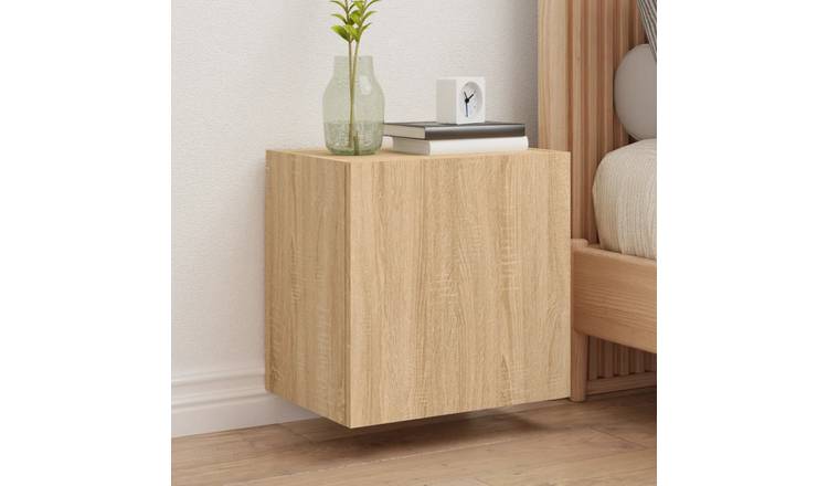 Walplus Engineered Wood TV Wall Unit - Light Oak - 40.5 x 30 x 40 cm