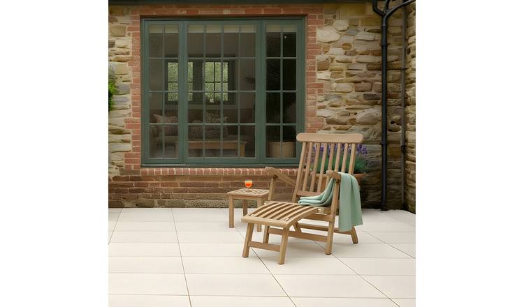 Charles Bentley Teak Steamer Chair Garden Lounger - Brown