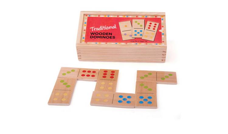 Bigjigs Toys Traditional Wooden Dominoes - 12 Months +