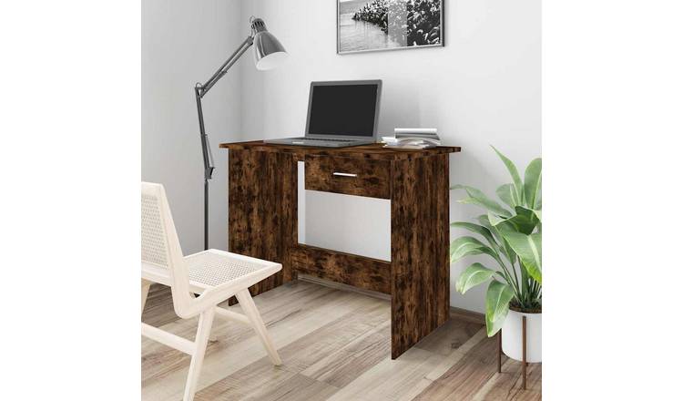 Walplus Engineered Wood Desk - Dark Oak - 100 x 50 x 76 cm