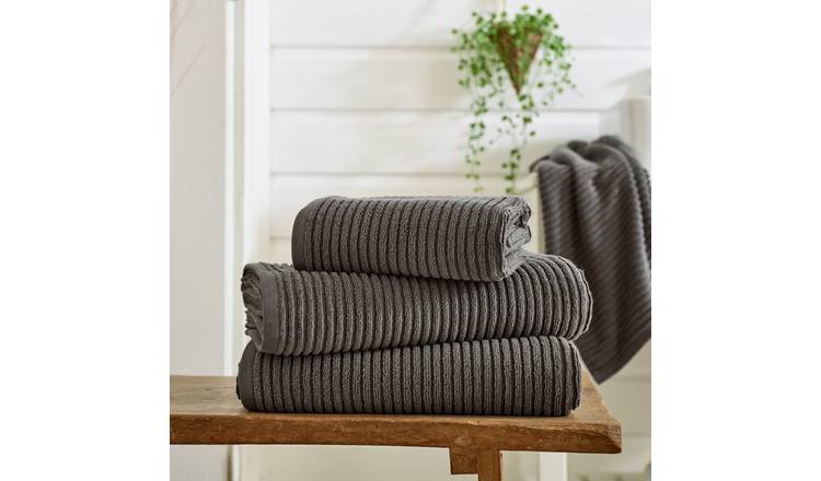 Deyongs Sereno Soft Textured Cotton Bath Sheet - Silver Grey