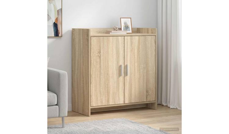 Walplus 2 Door Rectangular Sideboard - Sonoma Oak - 72 x 36 x 80 cm