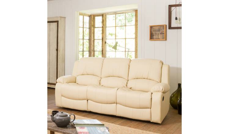 Artemis Home Glendale 3 Seat Manual Recliner Sofa - Cream