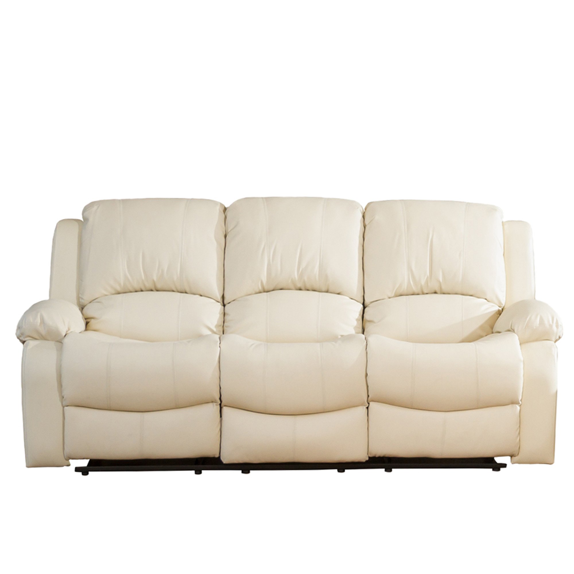 Artemis Home Glendale 3 Seat Manual Recliner Sofa - Cream - Image 2